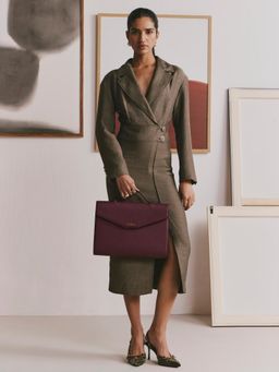 MIRAGGIO - Wine Solid Pu Laptop Case