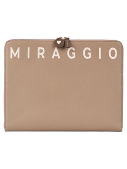 MIRAGGIO - Beige Solid Pu Laptop Case