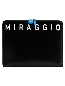 MIRAGGIO - Black Solid Pu Laptop Case