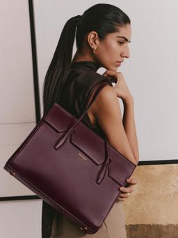 MIRAGGIO - Wine Solid Pu Laptop Bag