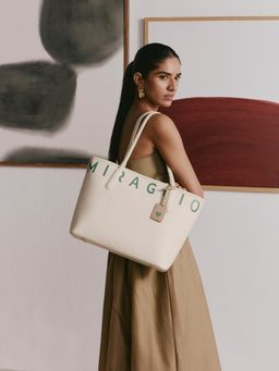 MIRAGGIO - Ivory Solid Pu Handbag