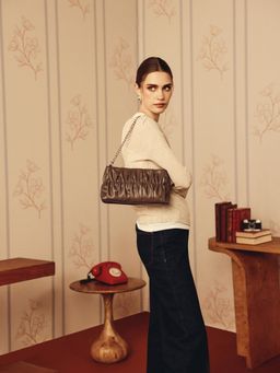 MIRAGGIO - Brown Solid Pu Handbag