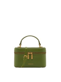 MIRAGGIO - Green Solid Pu Handheld Bag with Detachable Strap