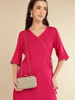 Fabbhue - Multi-Color Embellished Beads Clutch