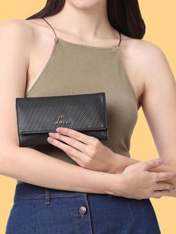 Lavie - Black Solid Synthetic Leather Wallet