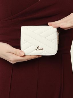 Lavie - White Textured Synthetic Leather Wallet