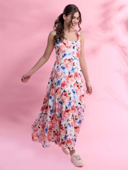Zink London - Women's Off White Floral Maxi Dress