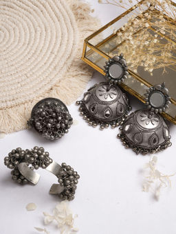 Teejh - by Joker and Witch Ranita Silver Oxidised Jewelry Gift Set