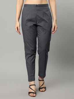 Mera Rang - Straight Fit Charcoal Drain Pine Pant