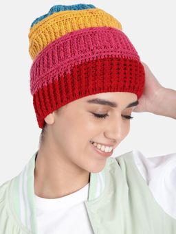 Magic Needles - Multi-Color Self Design Beanie