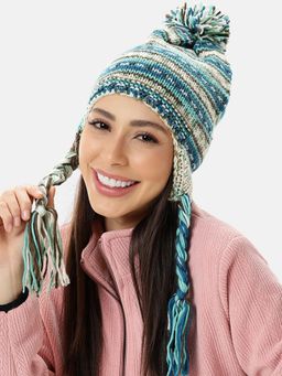 Magic Needles - Blue Self Design Beanie