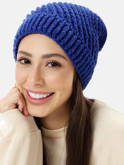 Magic Needles - Blue Self Design Beanie