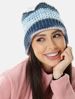 Magic Needles - Blue Self Design Beanie