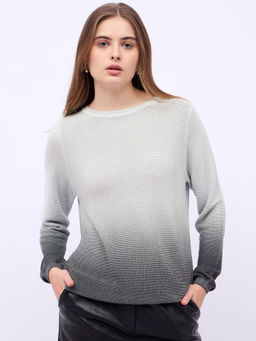 Styli - Women Grey Ombre Sweater
