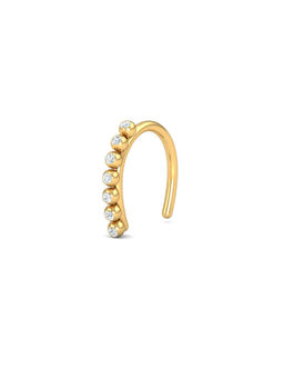 KuberBox - Mugdha Diamond Nose Hook 14K Gold