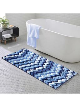 OBSESSIONS - Super Absorbent Anti-Skid Polyester Bath Mat Blue