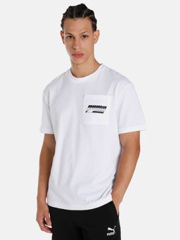 Puma - Rebel Pocket Mens White T-shirt