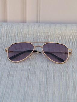 DukieKooky - Purple Solid Uv Protection Full Rim Plastic Sunglasses Dksg536G (M)