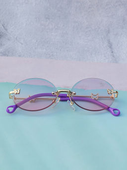 DukieKooky - Multi-Color Solid Uv Protection Rimless Plastic Sunglasses Dksg578A (M)