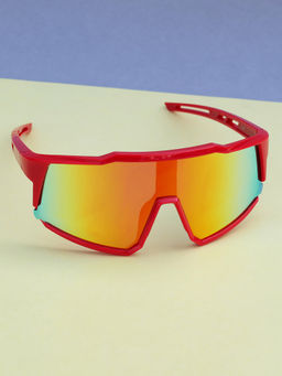 DukieKooky - Multi-Color Solid Uv Protection Full Rim Plastic Sunglasses Dksg582A (M)