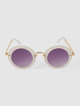 DukieKooky - Purple Solid Uv Protection Full Rim Plastic Sunglasses Dksg584F (M)
