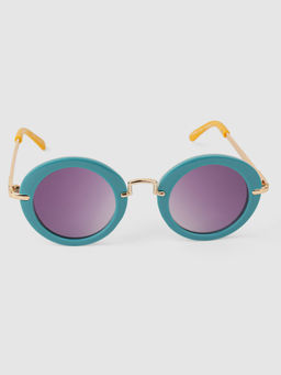 DukieKooky - Purple Solid Uv Protection Full Rim Plastic Sunglasses Dksg584C (M)