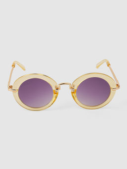 DukieKooky - Purple Solid Uv Protection Full Rim Plastic Sunglasses Dksg584D (M)