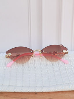 DukieKooky - Brown Solid Uv Protection Full Rim Plastic Sunglasses Dksg588C (M)