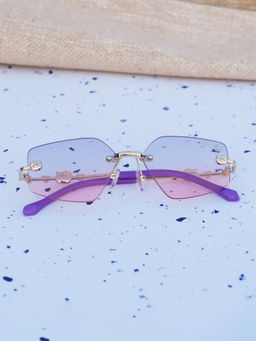 DukieKooky - Pink Solid Uv Protection Full Rim Plastic Sunglasses Dksg590A (M)