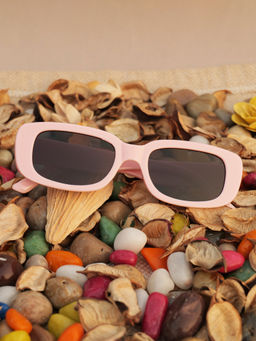 DukieKooky - Black Solid Uv Protection Full Rim Plastic Sunglasses Dksg594B (M)