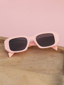 DukieKooky - Black Solid Uv Protection Full Rim Plastic Sunglasses Dksg599H (M)