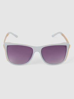 DukieKooky - Purple Solid Uv Protection Full Rim Plastic Sunglasses Dksg600G (M)