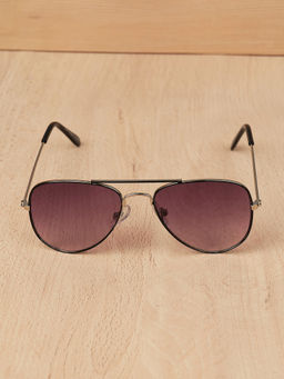 DukieKooky - Purple Solid Uv Protection Full Rim Plastic Sunglasses Dksg602H (M)