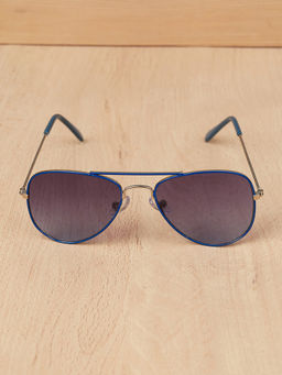 DukieKooky - Blue Solid Uv Protection Full Rim Plastic Sunglasses Dksg602I (M)