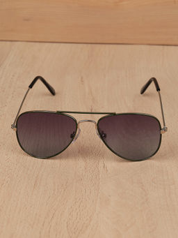 DukieKooky - Green Solid Uv Protection Full Rim Plastic Sunglasses Dksg602G (M)