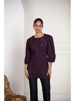 SAKSHI G CHAWLA - Purple Ruth Top