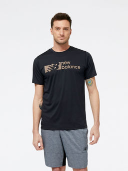 New Balance - Mens Black Round Neck T-Shirt