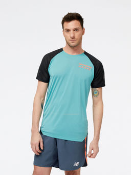 New Balance - Mens Faded Teal Round Neck T-Shirt