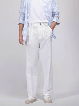 Rare Rabbit - Axie White Plain Trouser