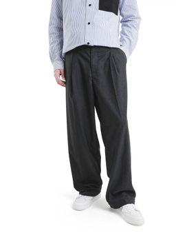 Rare Rabbit - Brelint Grey Plain Relaxed Fit Trouser