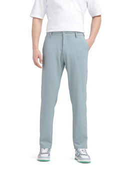 Rare Rabbit - Driver-2 Pastel Blue Plain Regular Fit Trouser