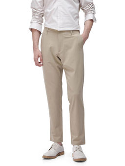 Rare Rabbit - Driver-2 Khaki Plain Regular Fit Trouser