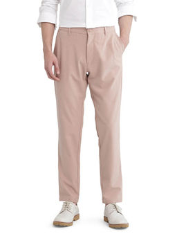 Rare Rabbit - Driver-2 Peach Plain Regular Fit Trouser