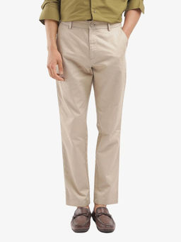 Rare Rabbit - Ebert Beige Plain Regular Fit Trouser