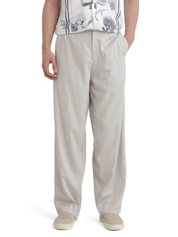 Rare Rabbit - Essot Grey Plain Korean Fit Trouser
