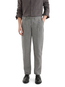 Rare Rabbit - Kaino Dark Grey Plain Regular Fit Trouser