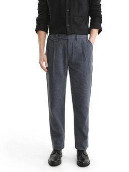 Rare Rabbit - Kaino Blue Plain Regular Fit Trouser