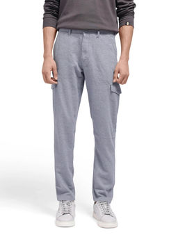Rare Rabbit - Kalor Blue Plain Regular Fit Trouser