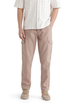 Rare Rabbit - Kalor Peach Plain Regular Fit Trouser