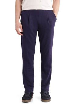 Rare Rabbit - Kelo Dark Purple Plain Regular Fit Trouser